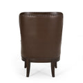 Accent Chair Dark Brown Pu