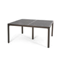 Outdoor Modern Aluminum Dining Table with Woven red-aluminium