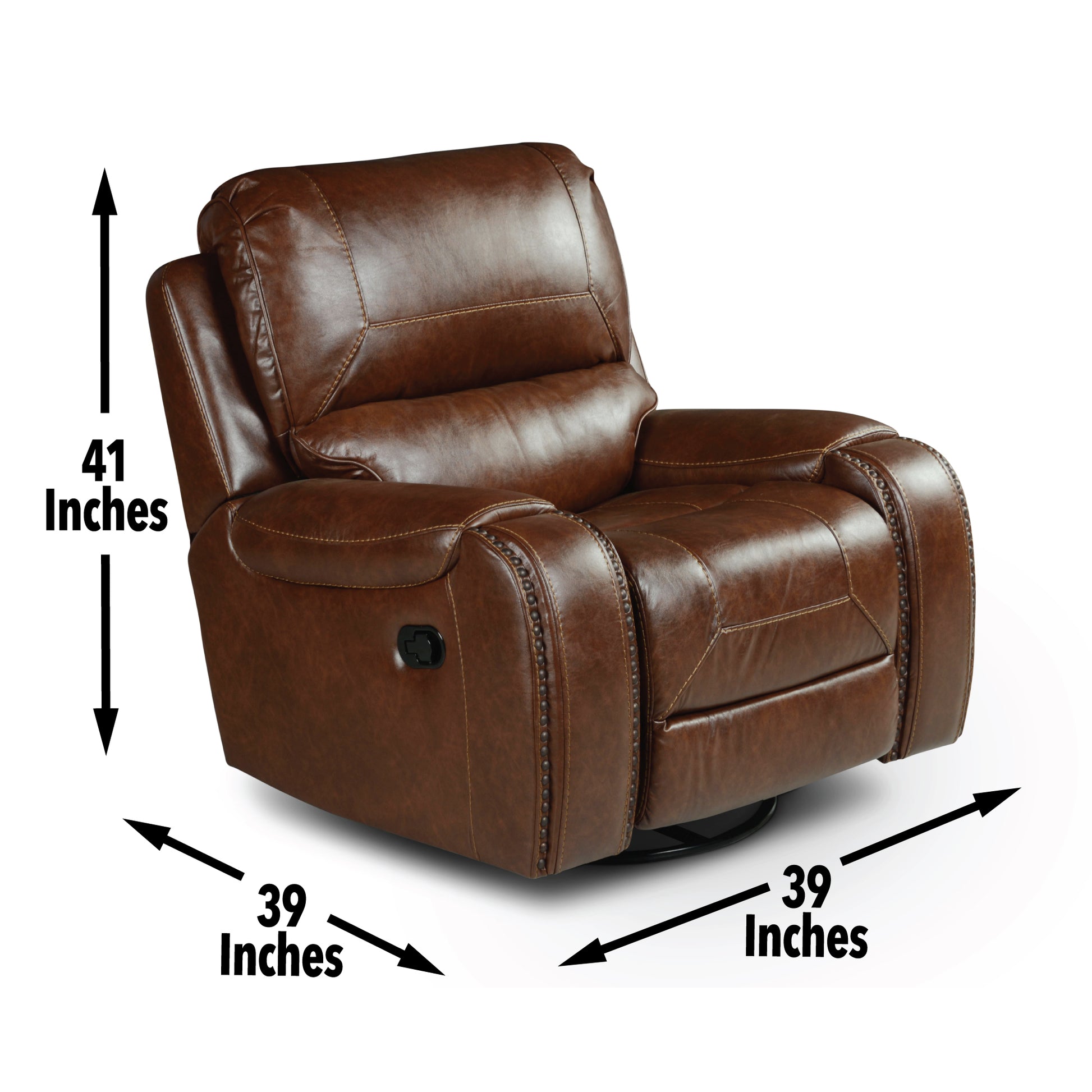 Keily 3 Piece Manual Reclining Living Room Set In Faux Leather Dark Brown Dark Brown Faux Leather