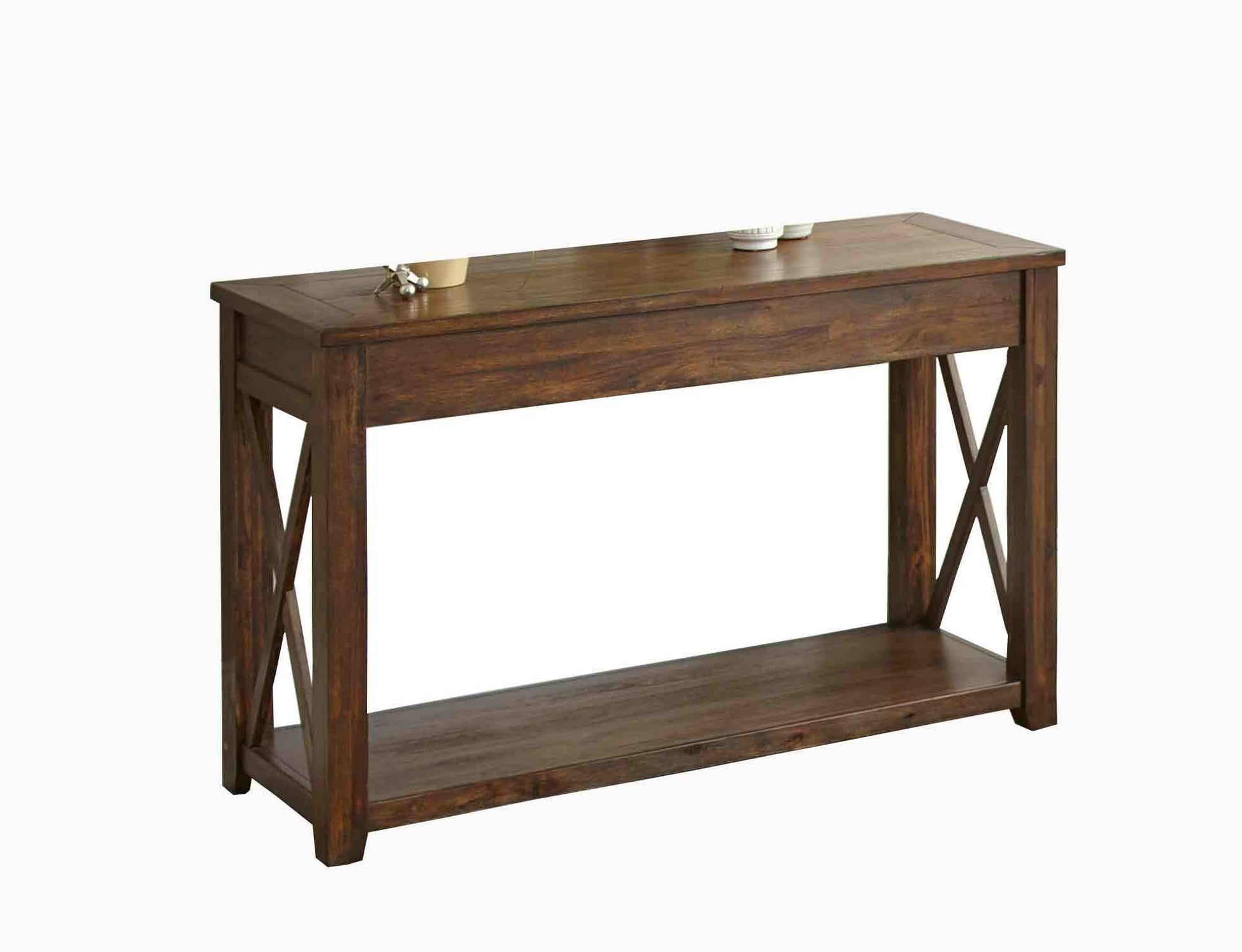 Lenka Sofa Table Brown Brown Wood