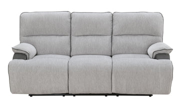 Cyprus Recliner Sofa Gray Gray Fabric 3 Seat