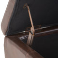 Storage Ottoman Brown Pu