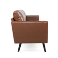 3 Seater Sofa Light Brown Pu 3 Seat