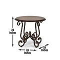 Crowley End Table Brown Brown Wood