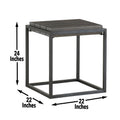 Tekoa End Table Dark Brown Dark Brown Iron