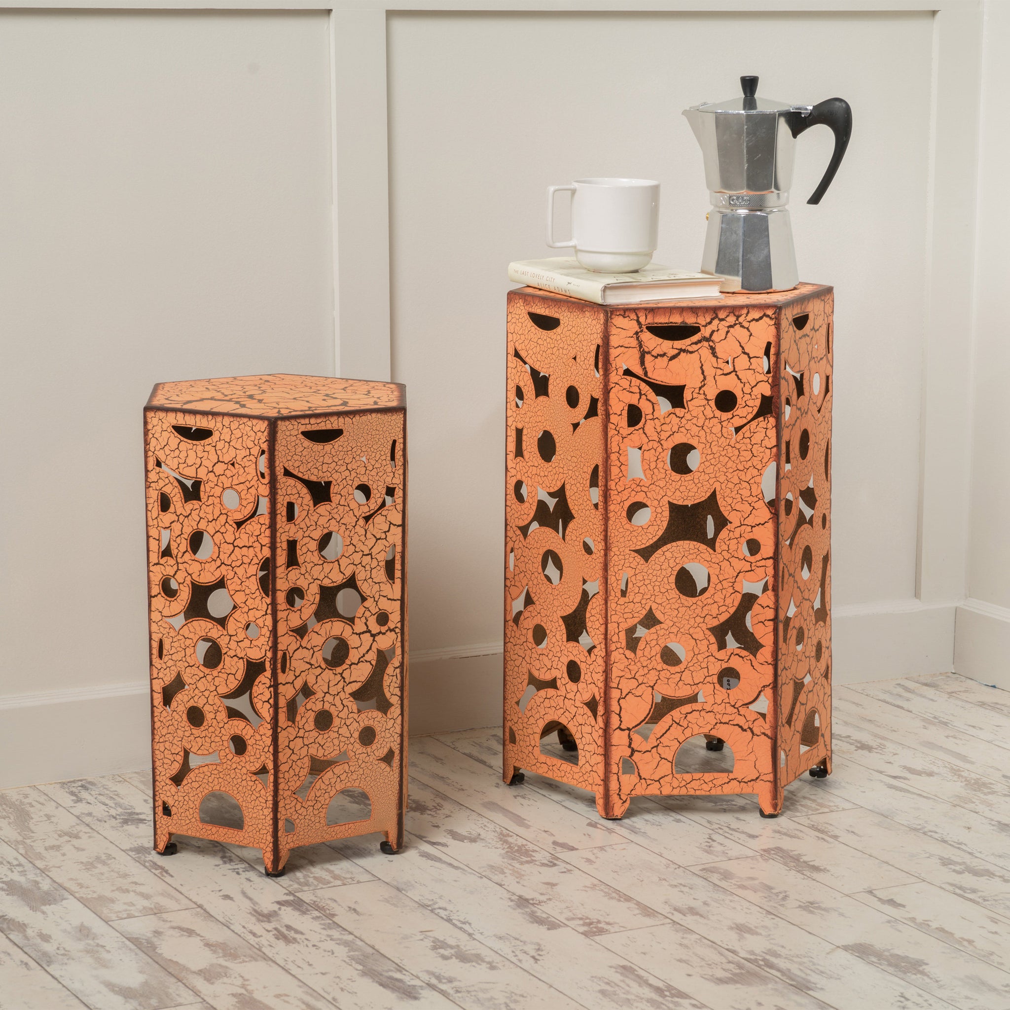 Selva Accent Table - Orange Iron