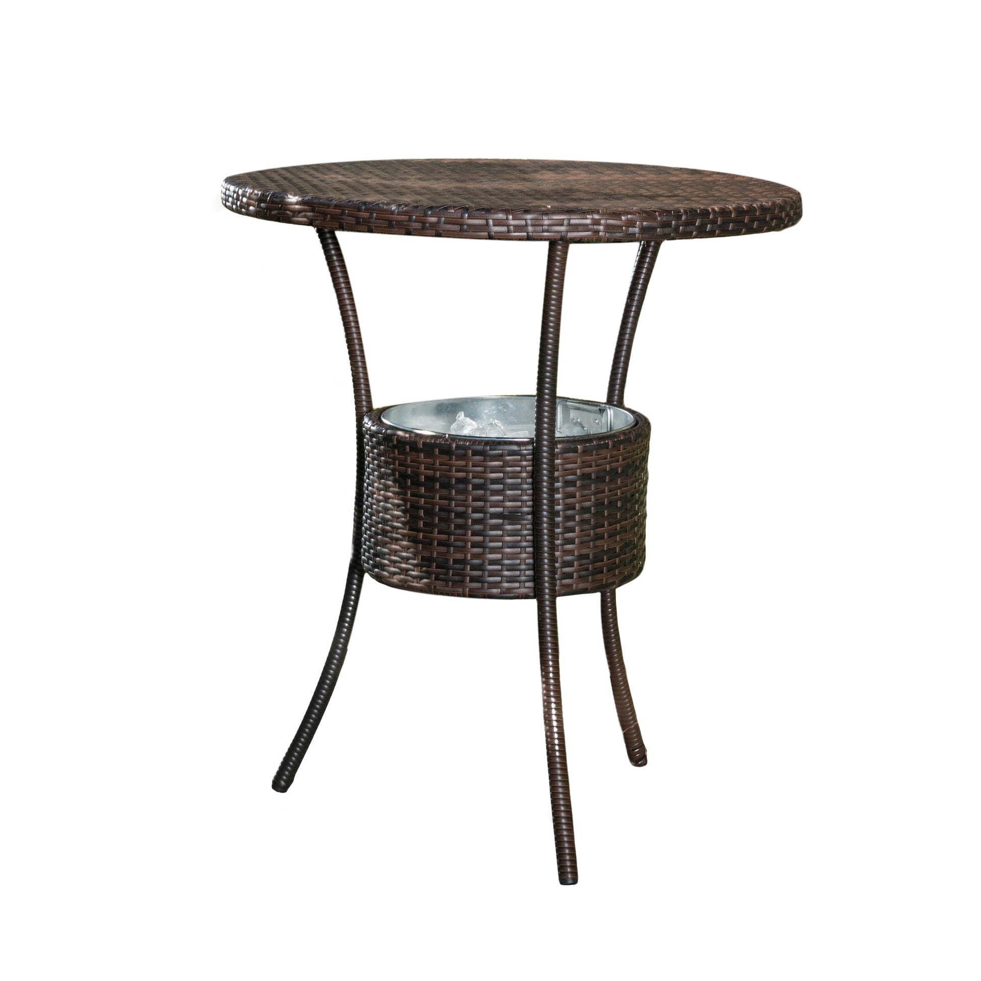 Rattan Counter Table Brown Multi Rattan