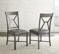 Alamo Pu Side Chair Set Of 2 Gray Dark Gray Wood