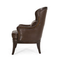 Accent Chair Dark Brown Pu