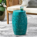 Ruby12 Side Table - Teal Iron