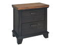 Bear Creek Nightstand Brown Dark Brown Wood