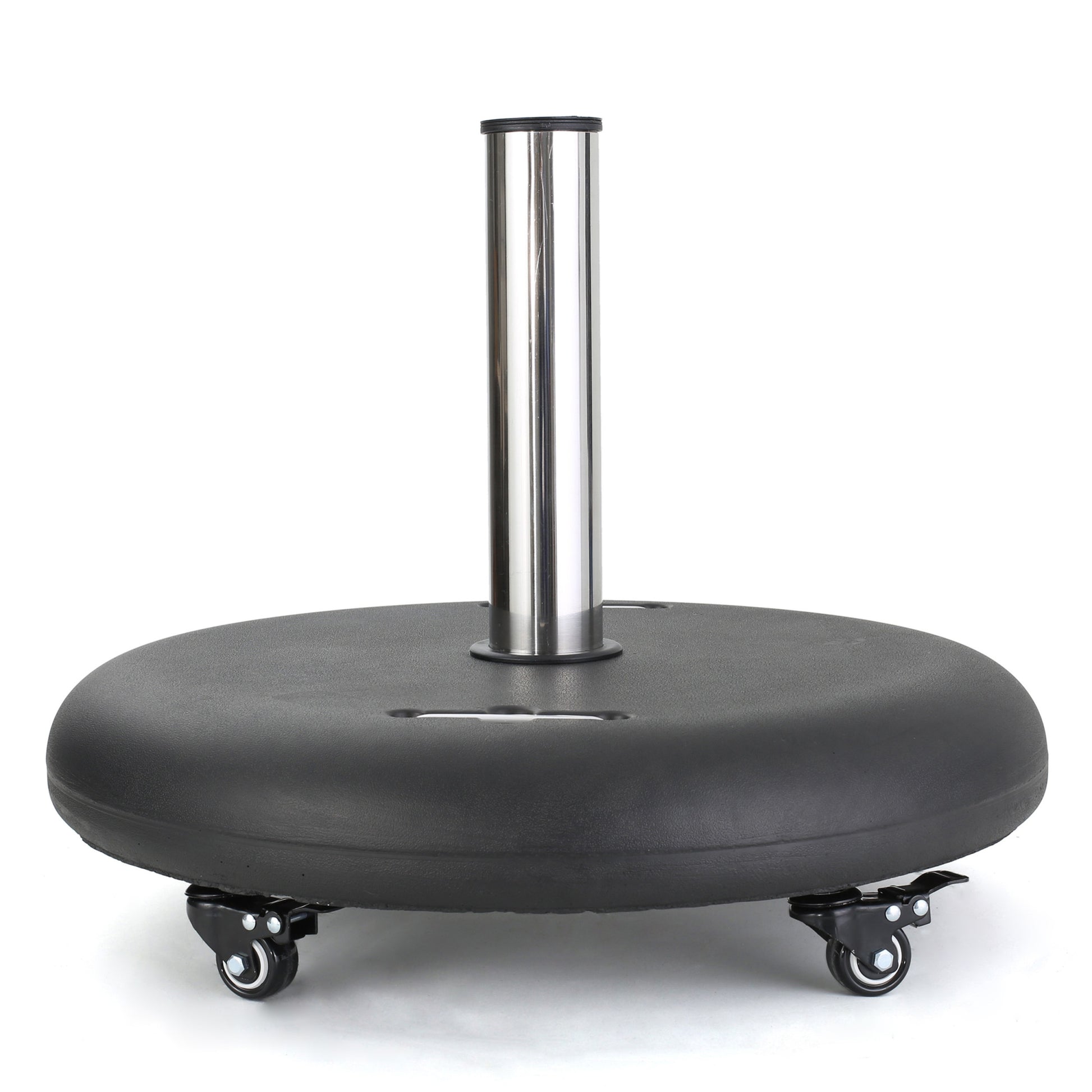 Wheelie Umbrella Base Round Black Concrete