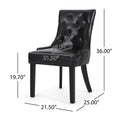 Cheney Dining Chair Kd Mp2 Set Of 2 Black Pu