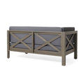 Brava X Back Left Corner Bench Of Set 2 Dark Grey Acacia Wood