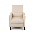 Push Back Recliner Beige Fabric