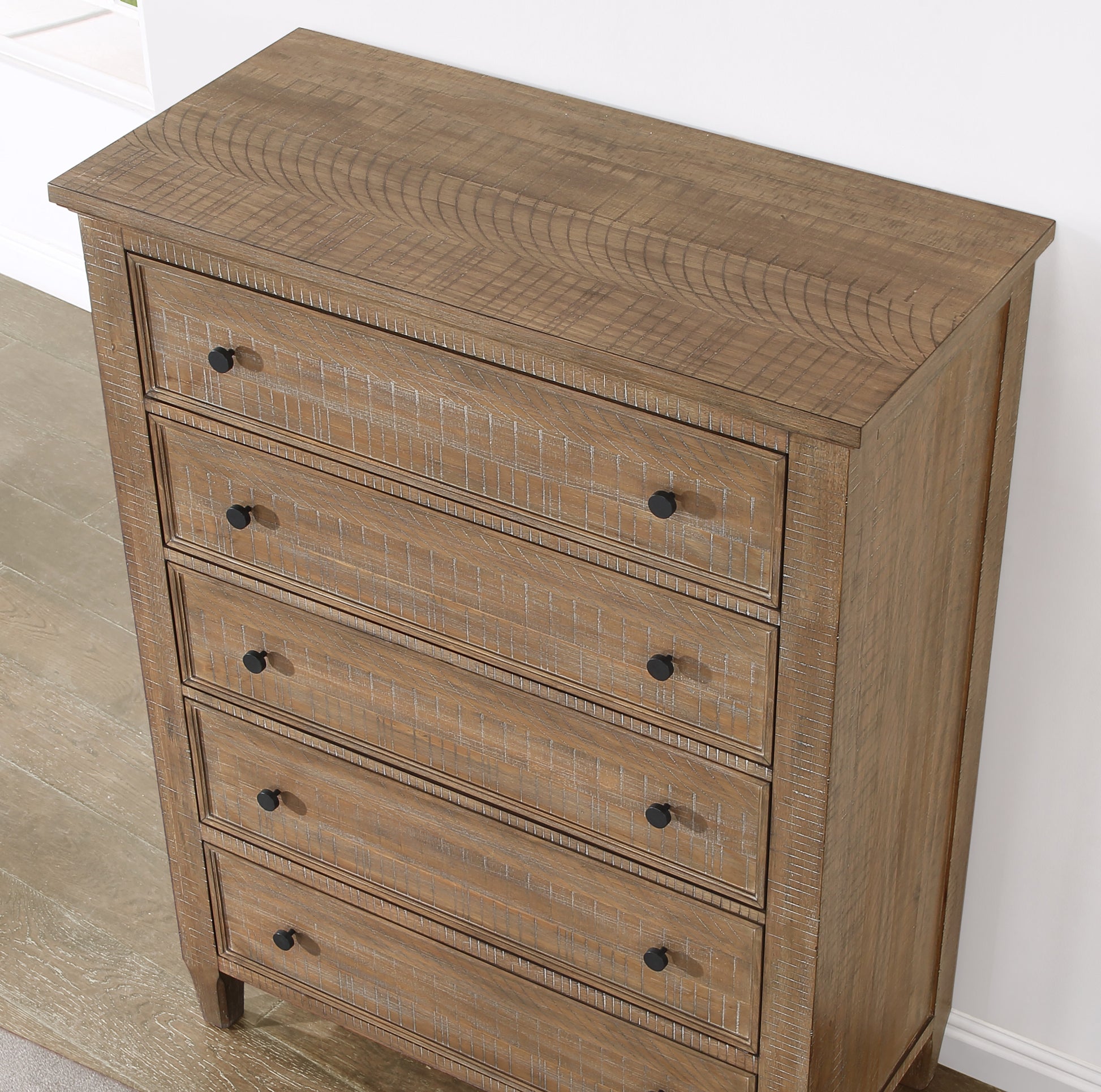 Riverdale Drawer Chest Dark Brown Dark Brown Wood