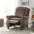 Push Rack Recliner Brown Pu