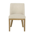 Dining Chair Mp2 Set Of 2 Beige Solid Wood Mdf