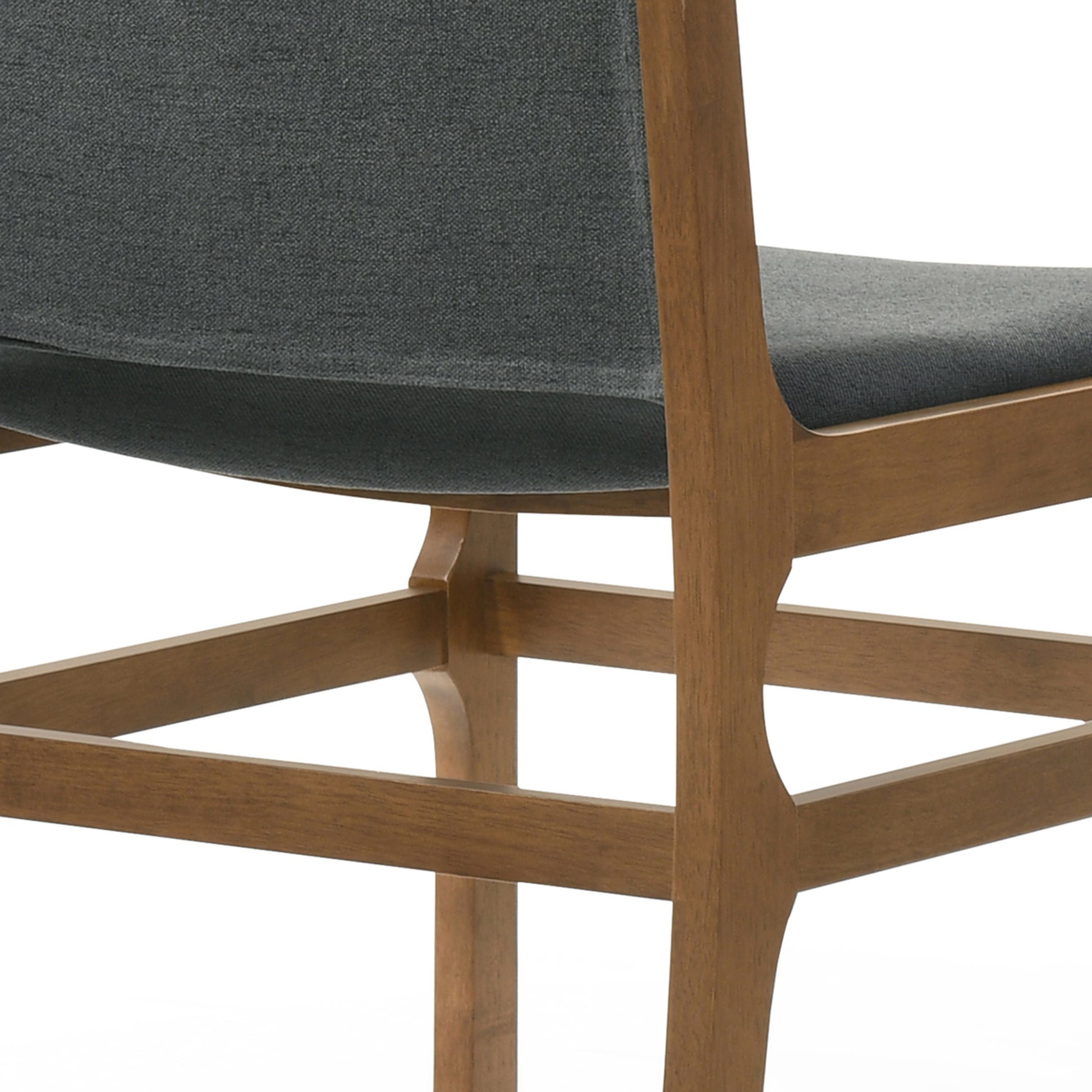 Dining Chair Dark Gray Fabric