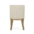 Dining Chair Mp2 Set Of 2 Beige Solid Wood Mdf