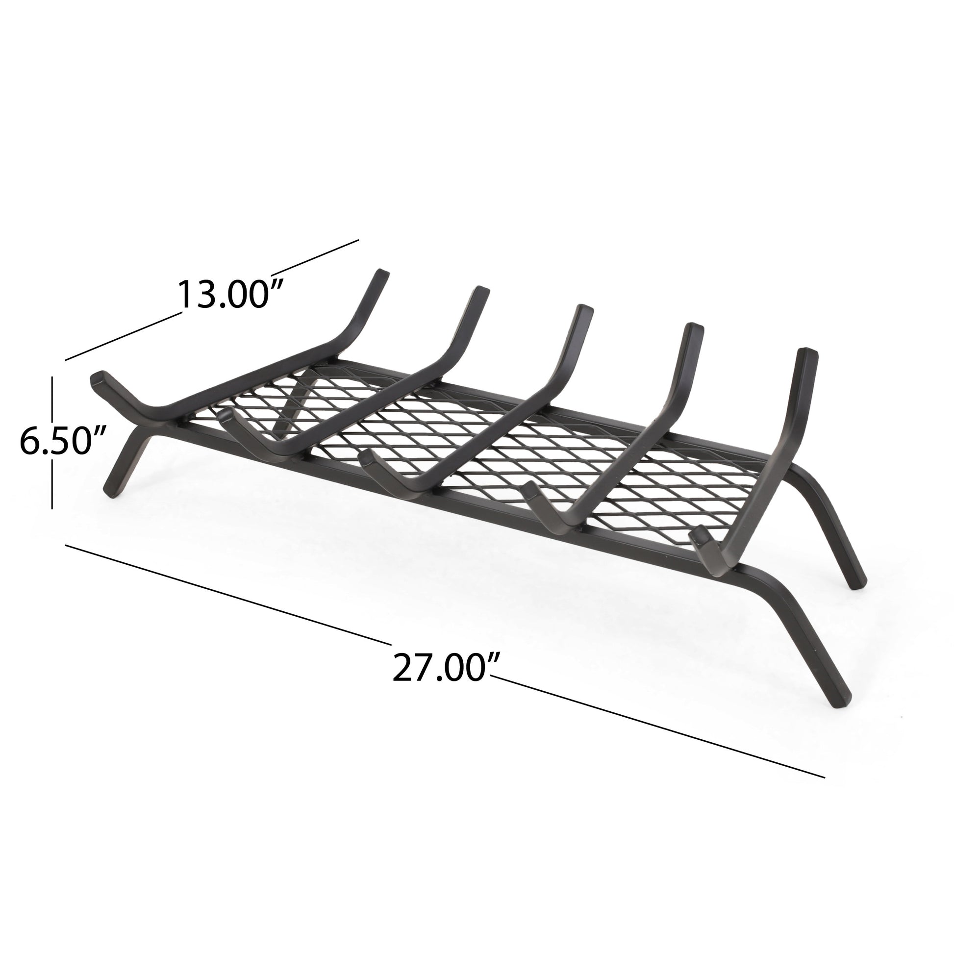 Log Holder Matte Black Iron