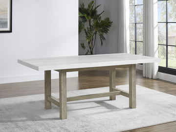 Carena Rectangular Table White White Wood