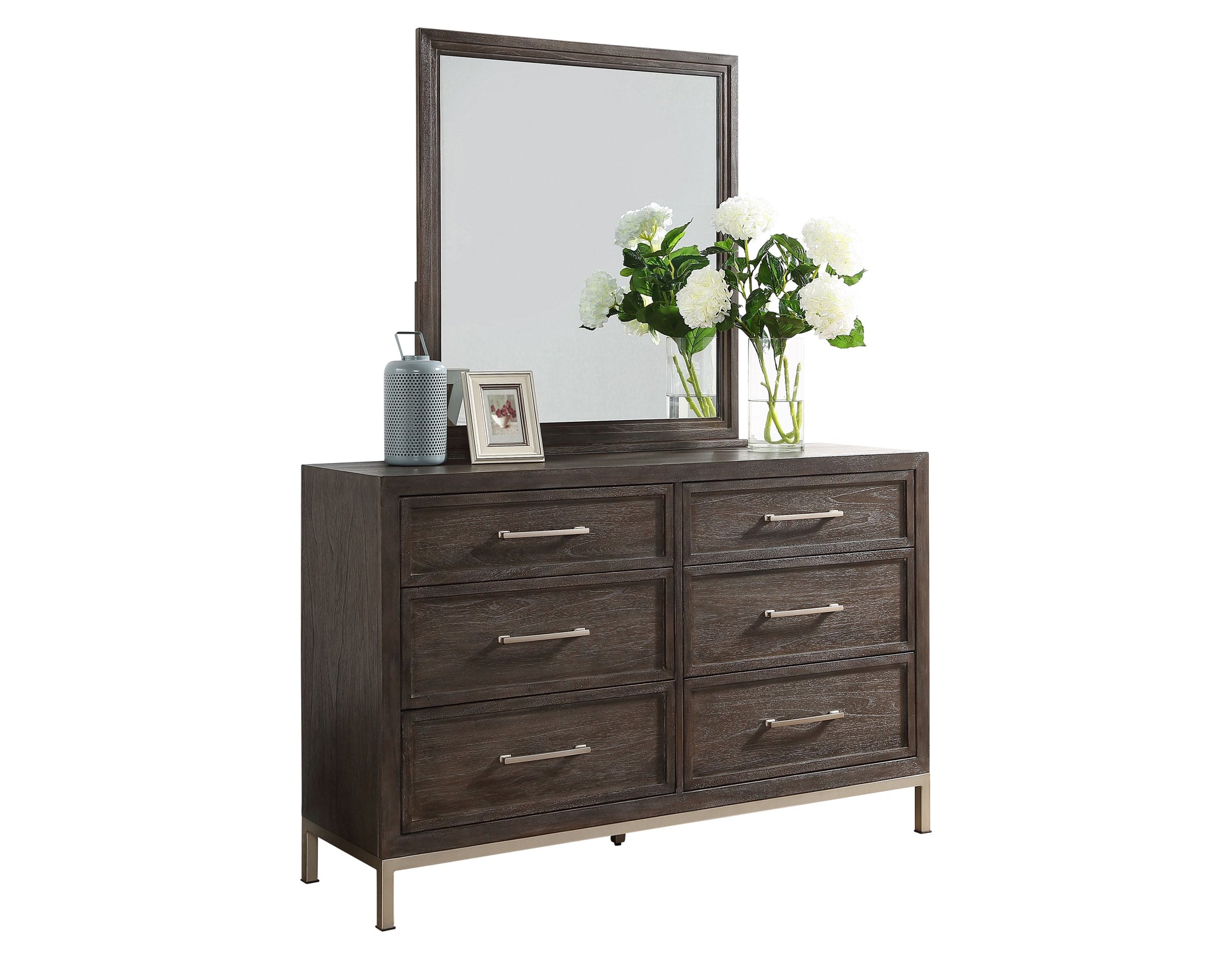Broomfield Dresser And Mirror Dark Brown Dark Brown Wood Broomfield Dresser And Mirror Dark Brown Dark Brown Wood
