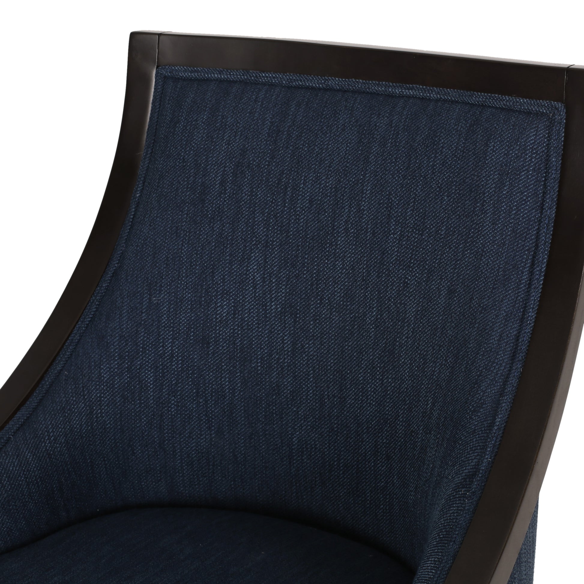 Dinning Chair Mp2 Set Of 2 Navy Blue Wood Fabric