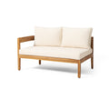 Brooklyn Sofa Set Teak Beige Beige Acacia Wood