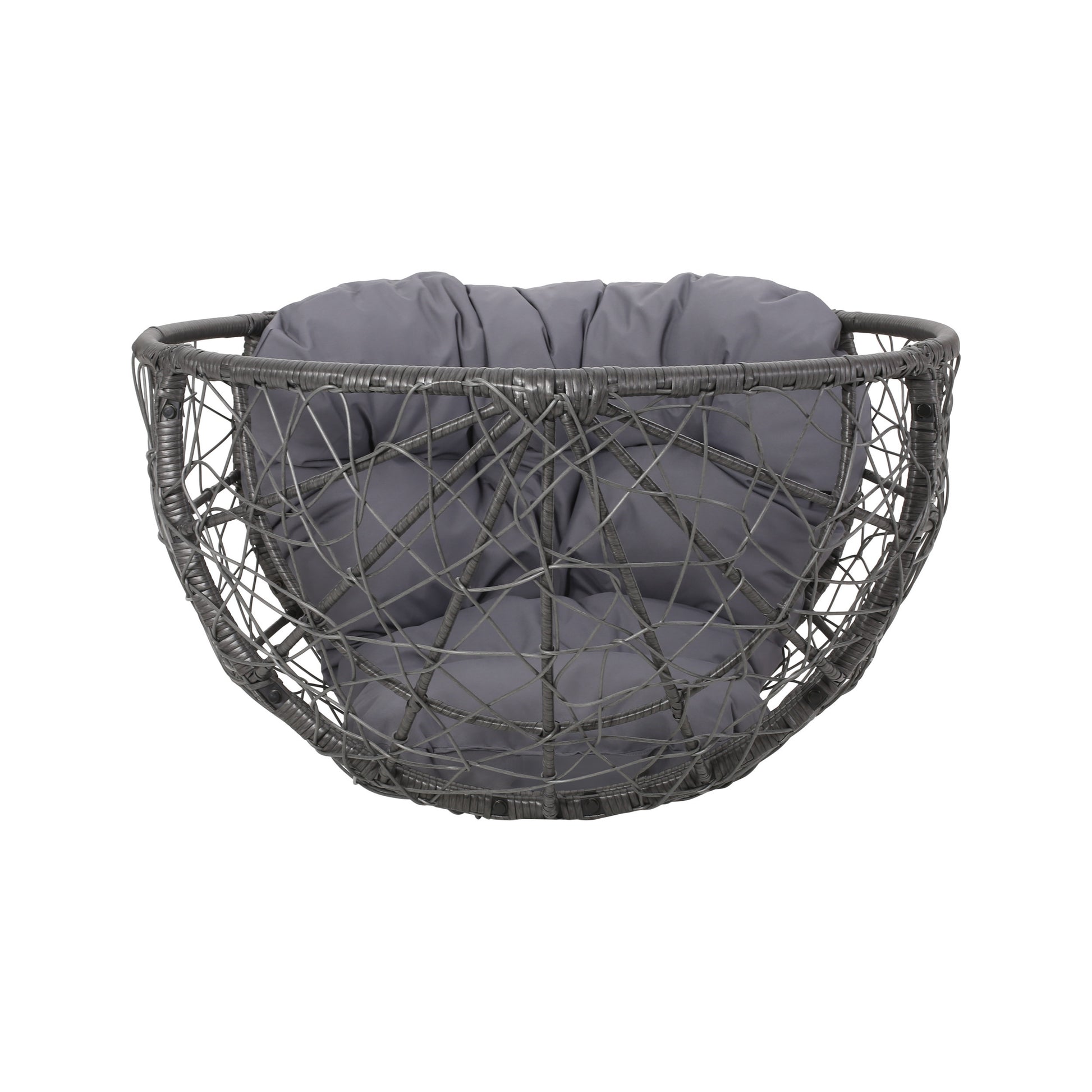 Gianni Teardrop Chair Gray Pe Rattan Iron Waterproof Fabric