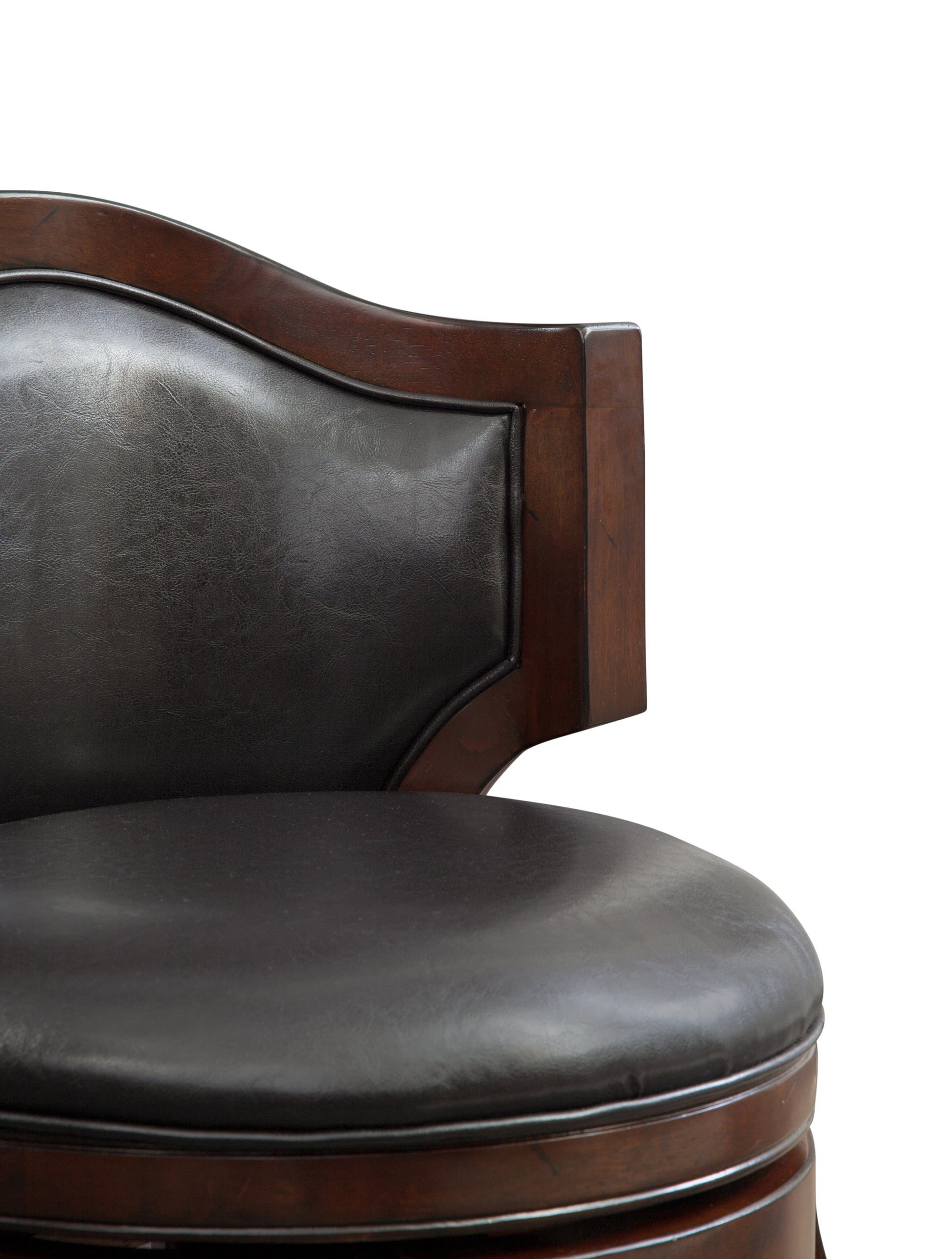 Jasper Bar Chair Set Of 2 Dark Brown Dark Brown Faux Leather