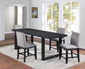 Yves 5 Piece Counter Height Dining Set Black Black Wood