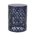 Metal S 2 End Table Navy Blue Iron