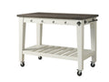 Cayla Kitchen Cart Two Tone - White Wood