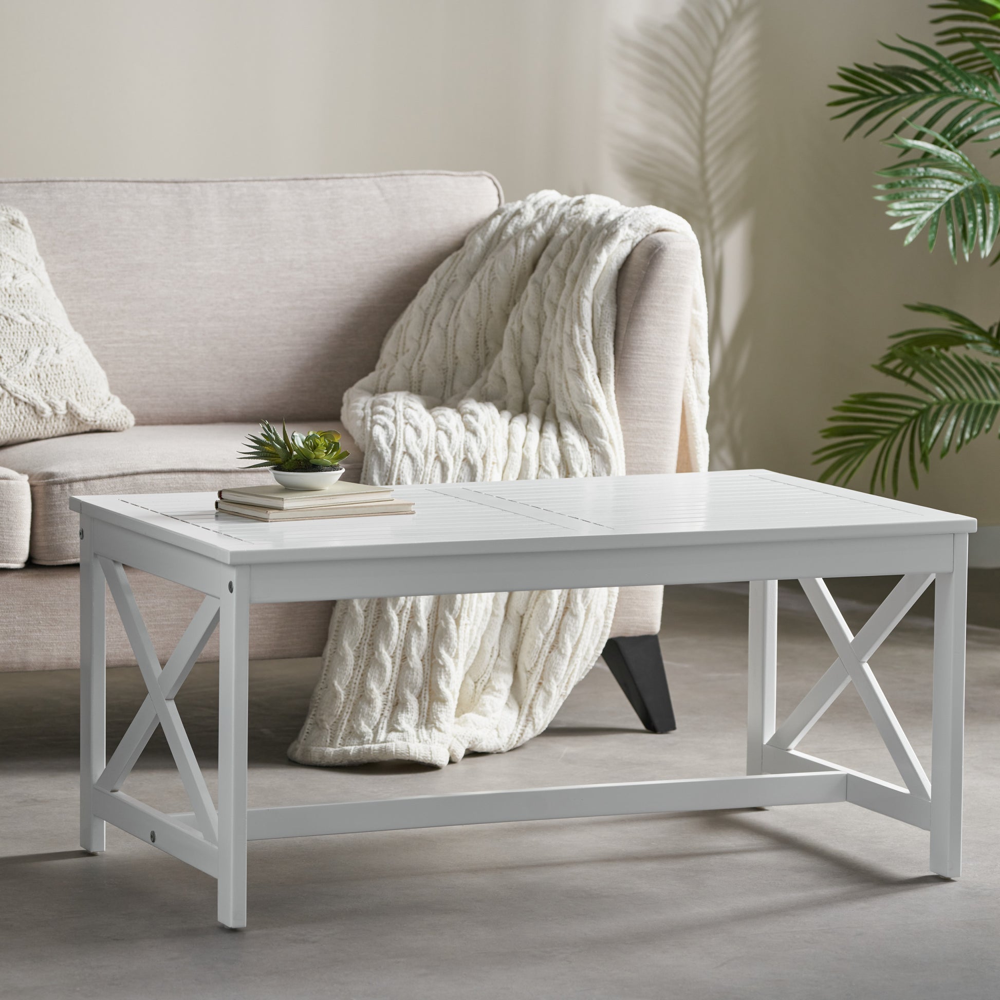 Coffee Table White Wood