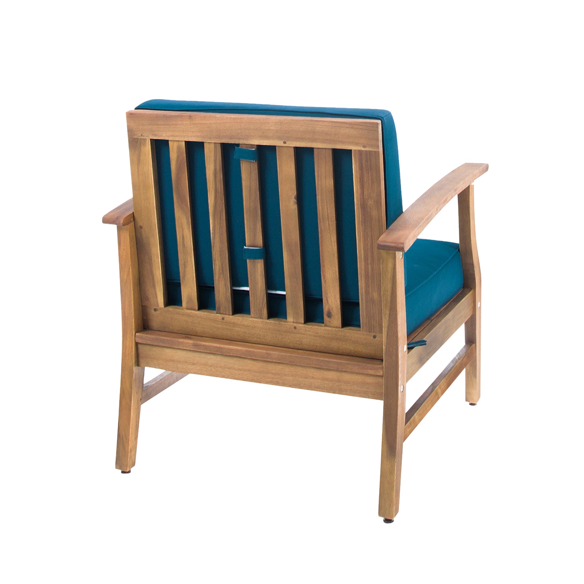 Perla Club Chair Blue Acacia Wood