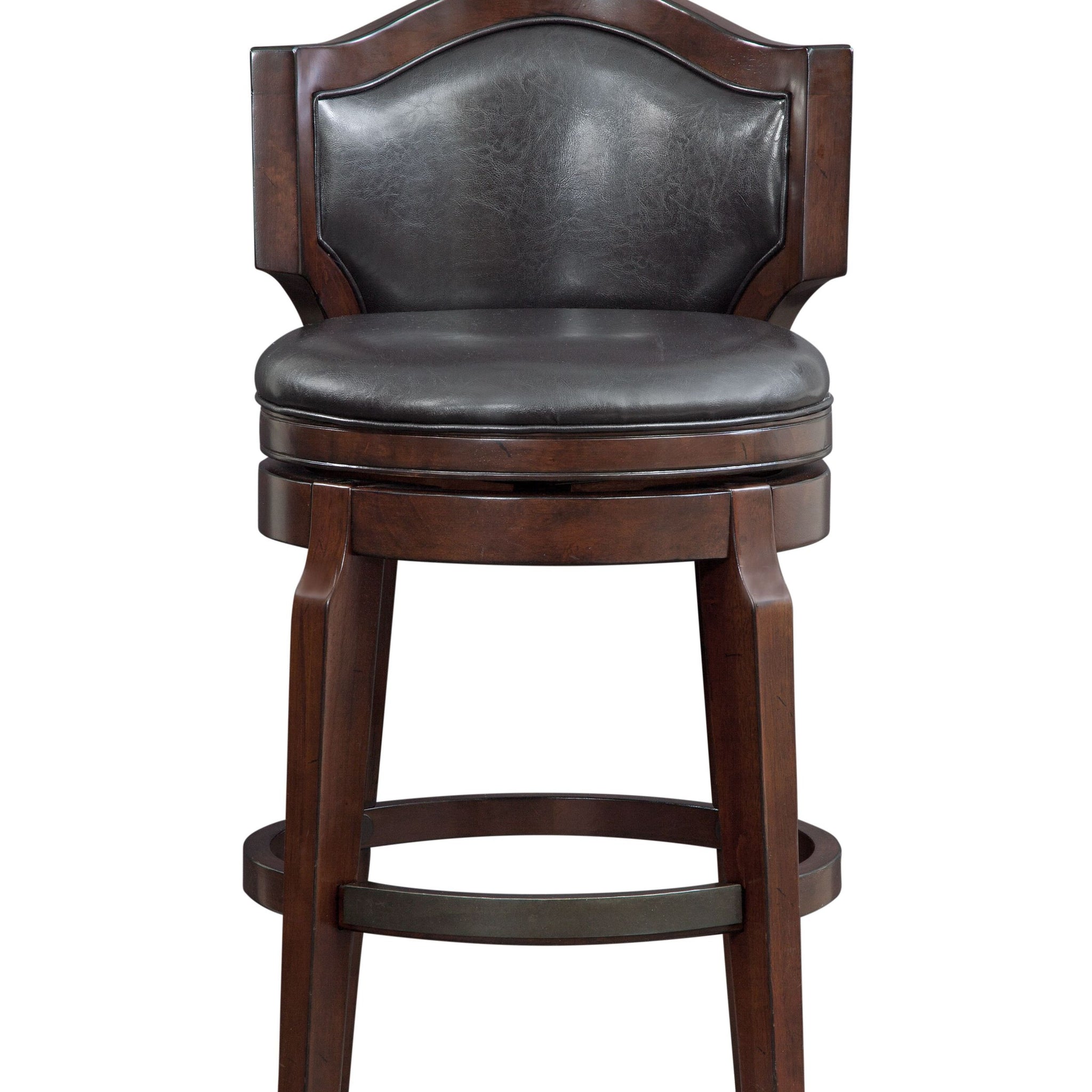 Jasper Bar Chair Set Of 2 Dark Brown Dark Brown Faux Leather