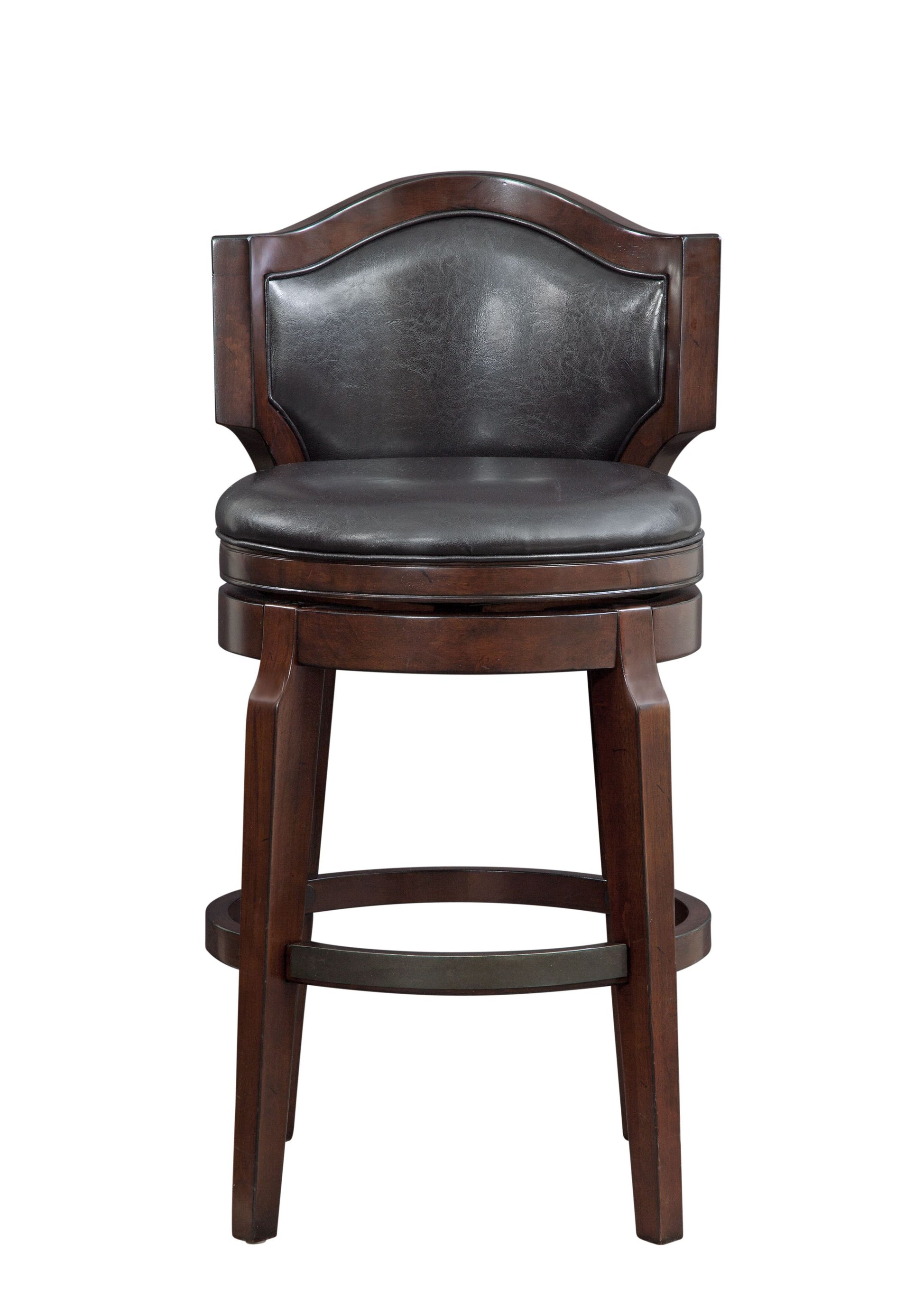 Jasper Bar Chair Set Of 2 Dark Brown Dark Brown Faux Leather