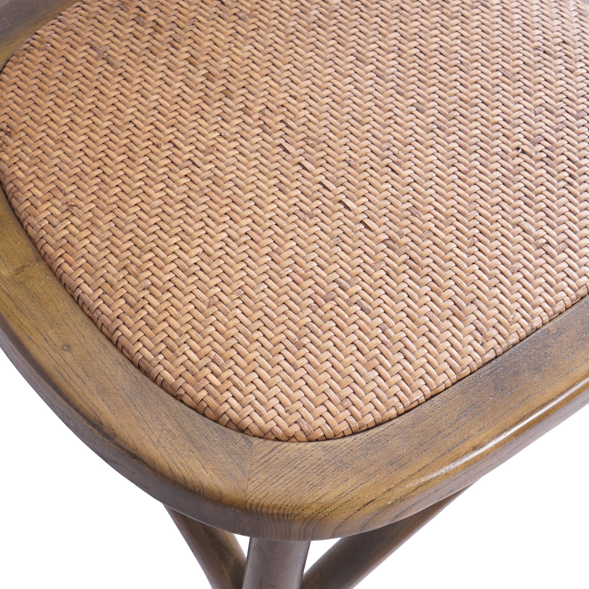 Dining Chair Brown Rattan