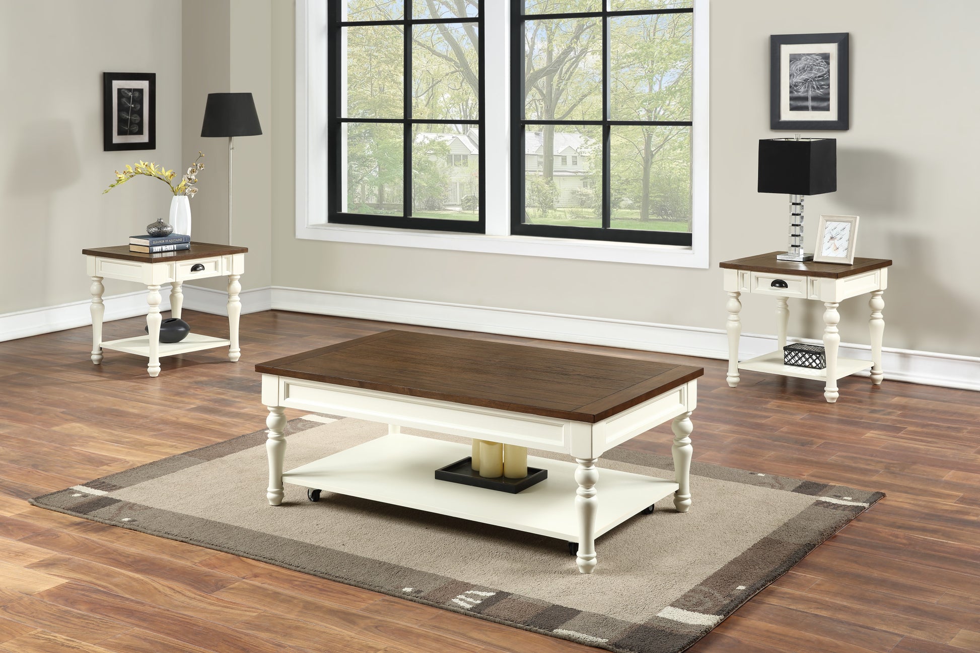 Joanna Coffee Table White White Wood