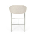 Counter Stool2Pcs Set Beige Fabric