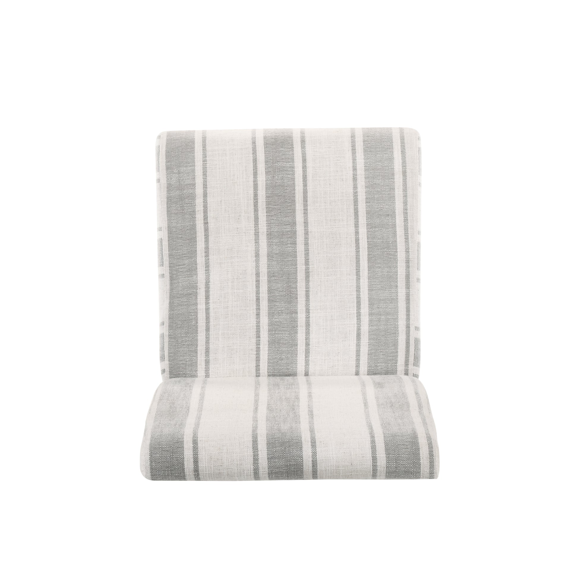 Dining Chair Grey Stripe Fabric