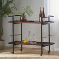 Bar Cart Walnut Wood