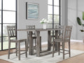 Toscana Counter Table Dark Gray Dark Gray Wood