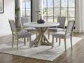 Carena 5 Piece Dining Set Round Table And 4 Chairs Dark Gray Dark Gray Wood