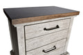 Bear Creek Nightstand Pearl Silver Silver White Wood