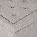 Hyatt Storage Ottoman Grey Fabric