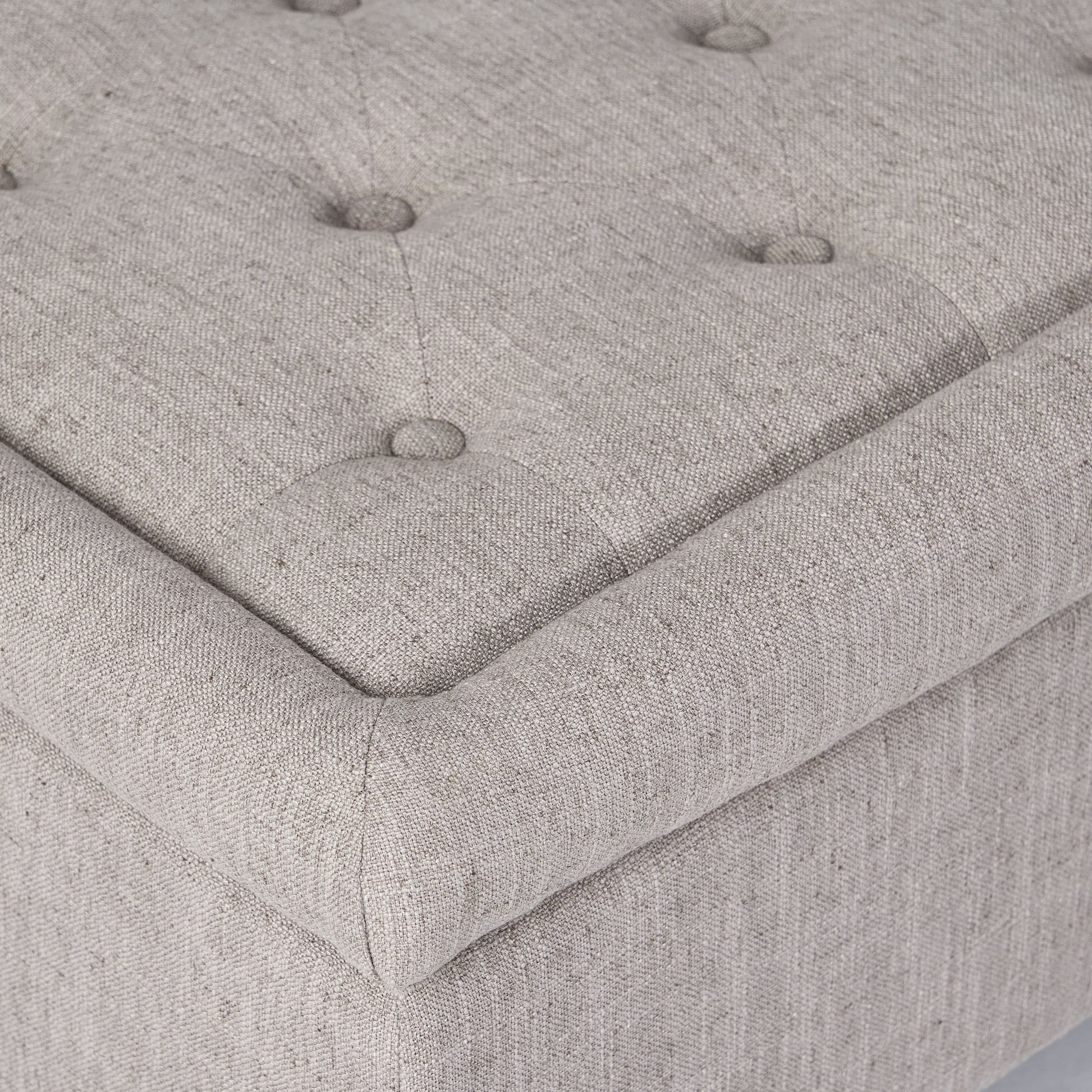 Hyatt Storage Ottoman Grey Fabric