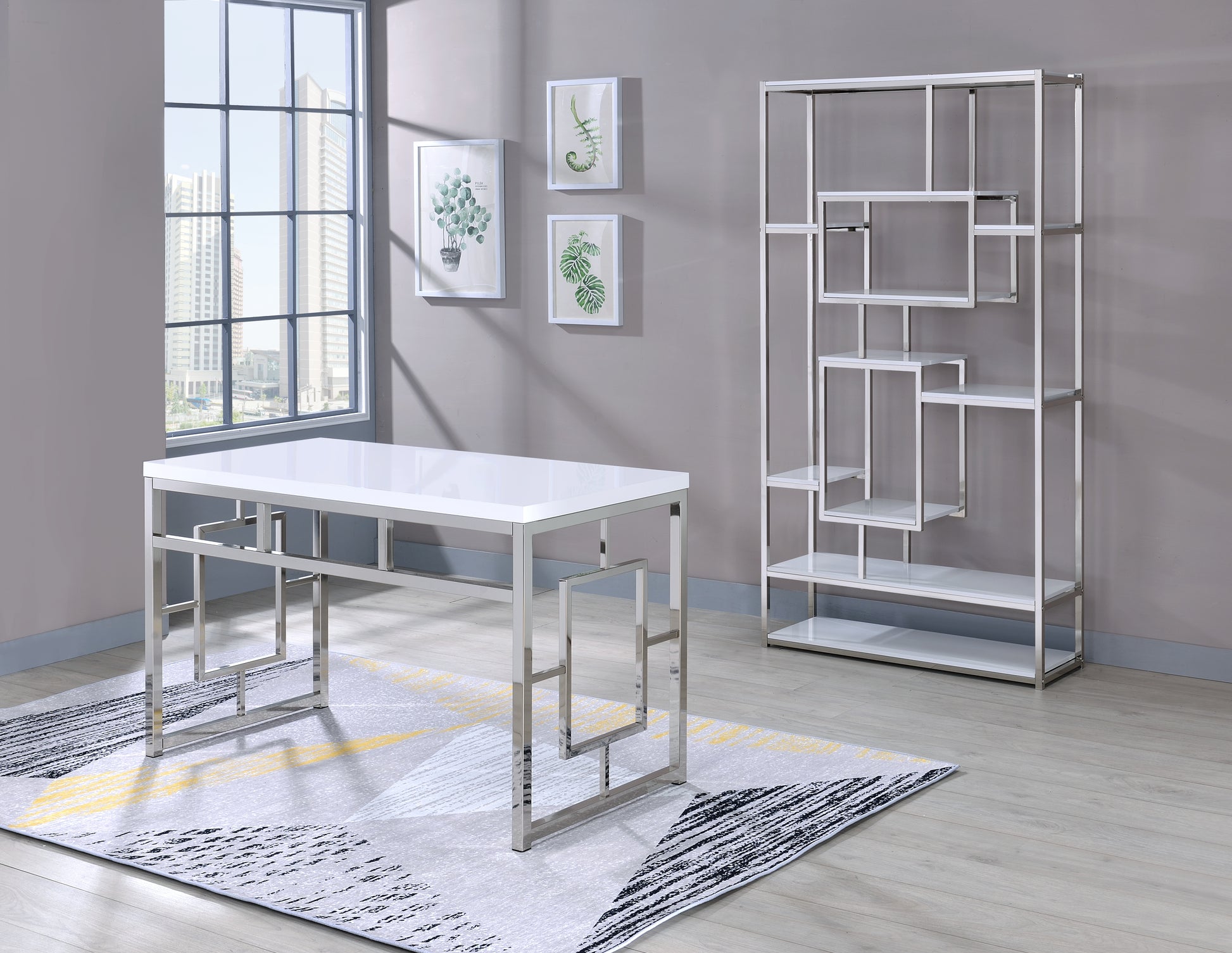 Alize Bookcase White White Iron