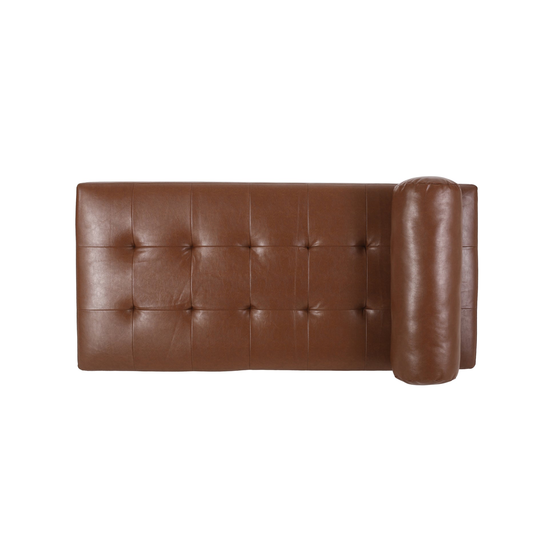 Chaise Lounge Light Brown Pu